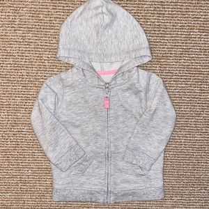 Jumping Beans gray full zip hoodie 12 months